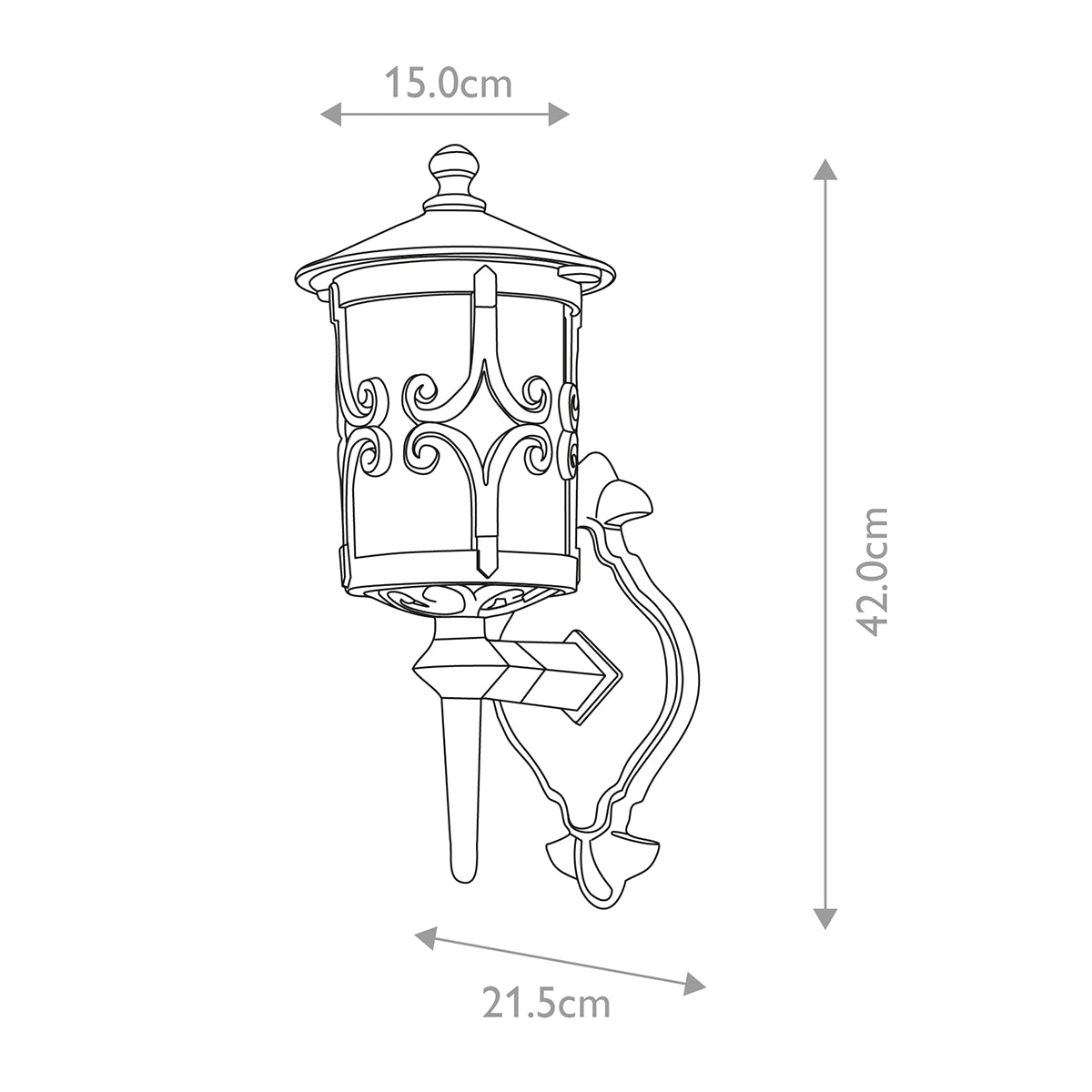 Elstead Hereford 1 Light Wall Lantern