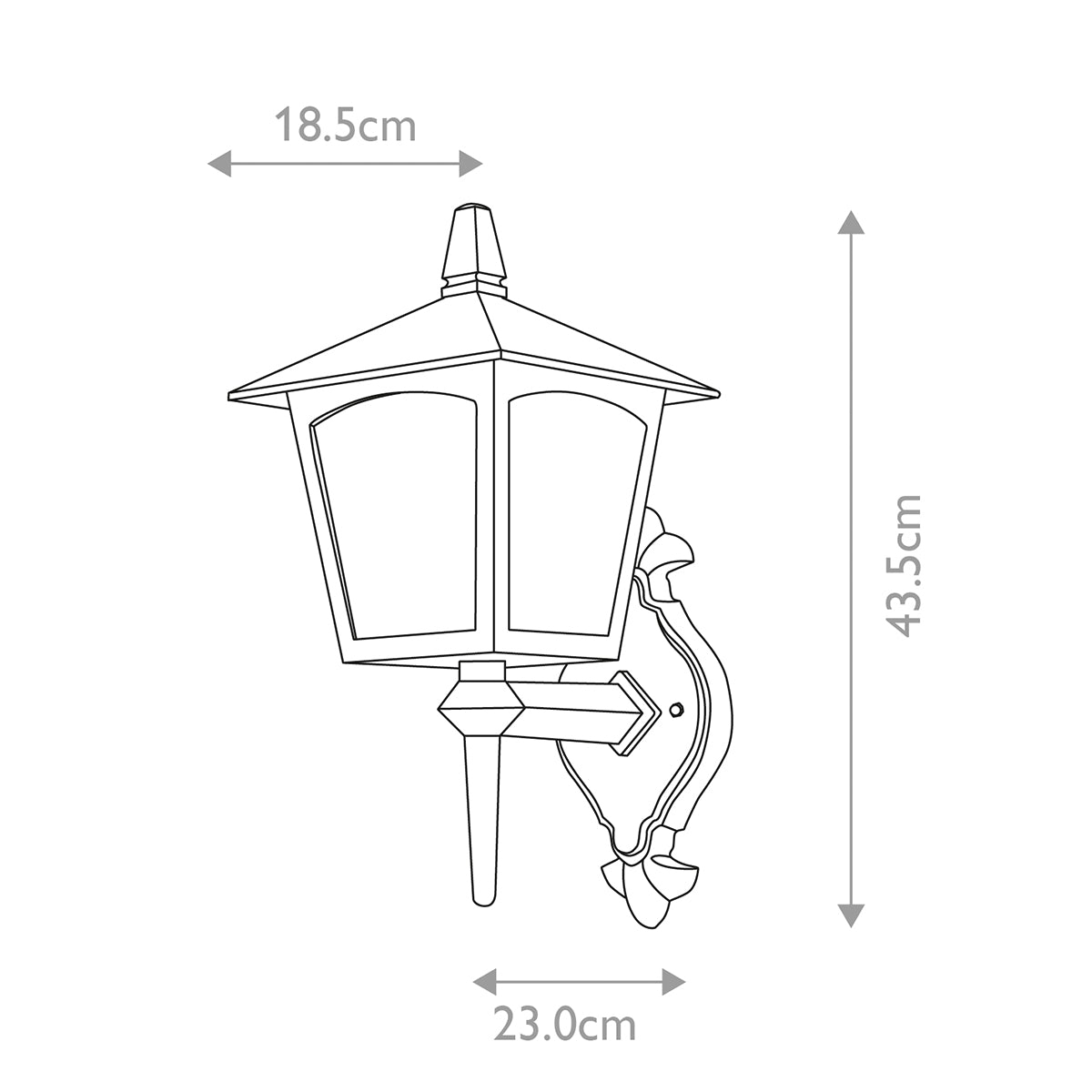Elstead York 1 Light Wall Up Lantern