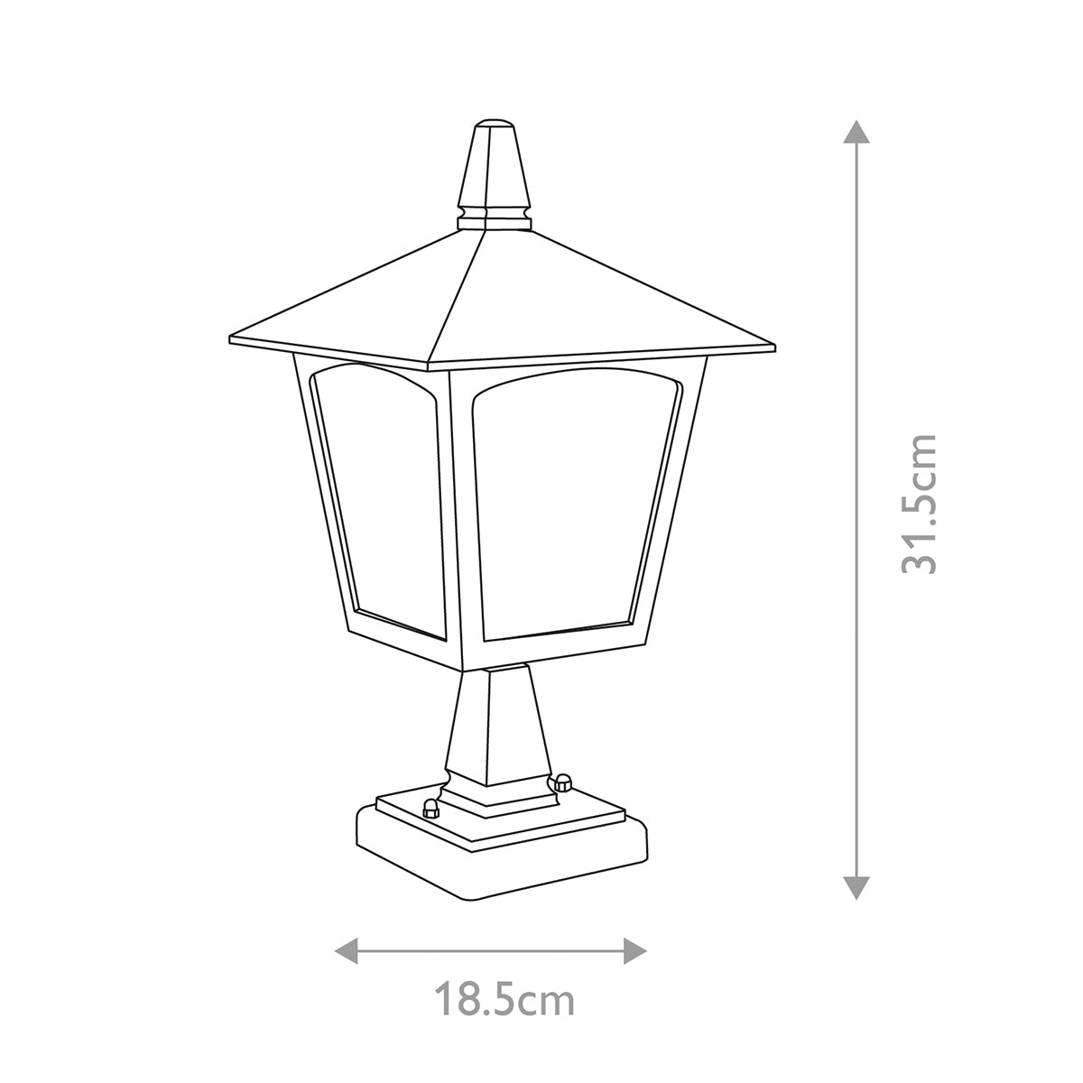 Elstead York 1 Light Pedestal Lantern