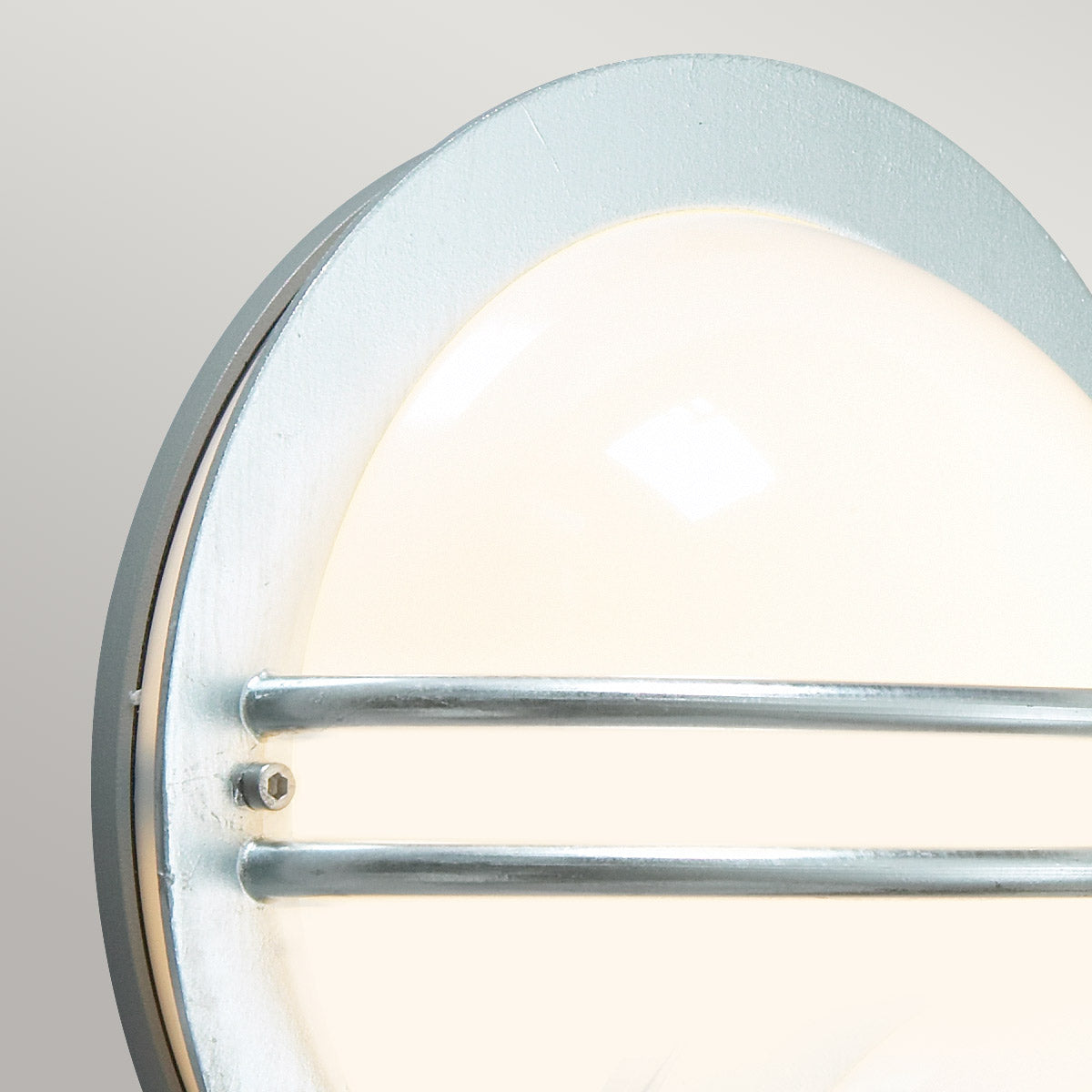 Norlys Bremen 1 Light Wall Lantern - Galvanised With Opal Polycarbonate