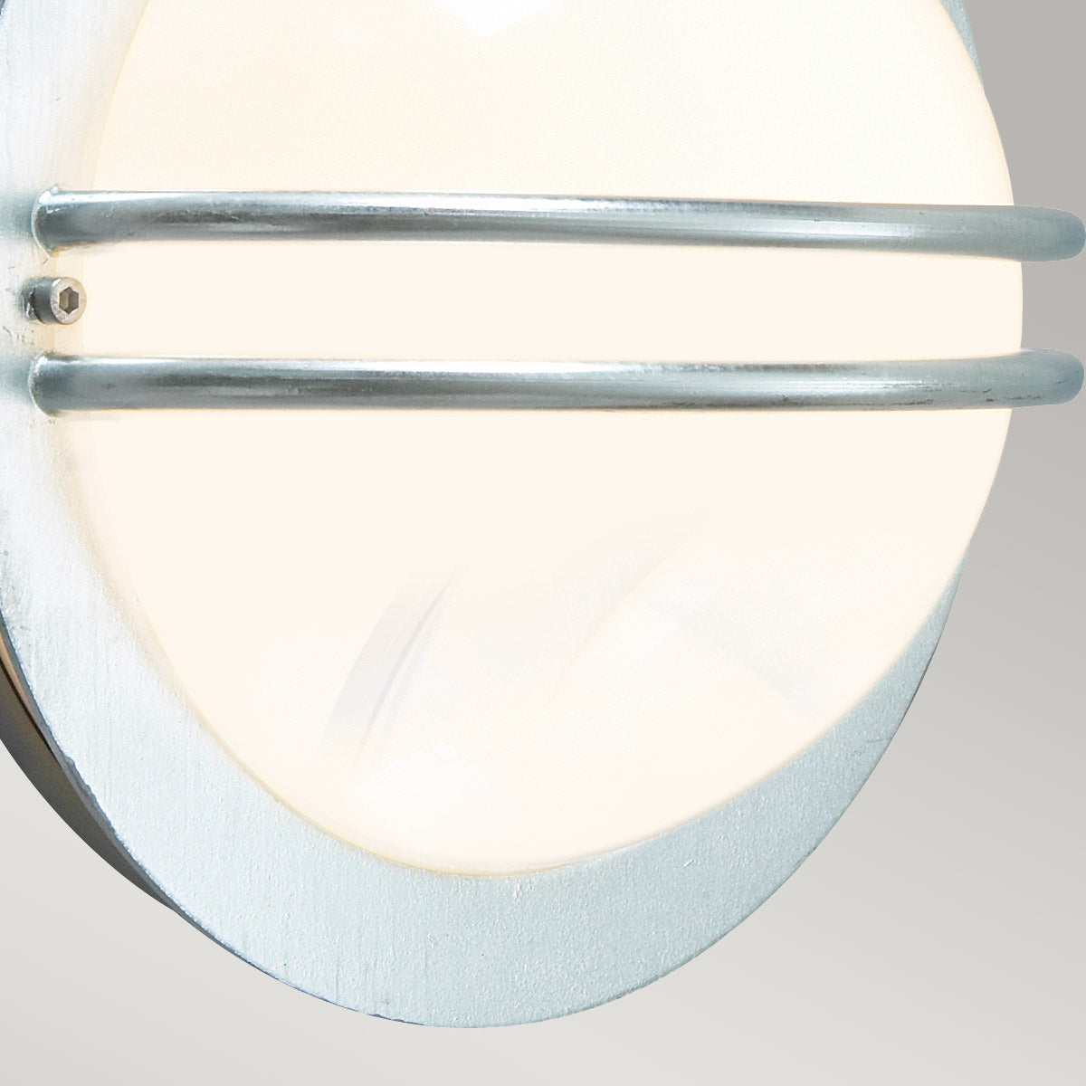 Norlys Bremen 1 Light Wall Lantern - Galvanised With Opal Polycarbonate