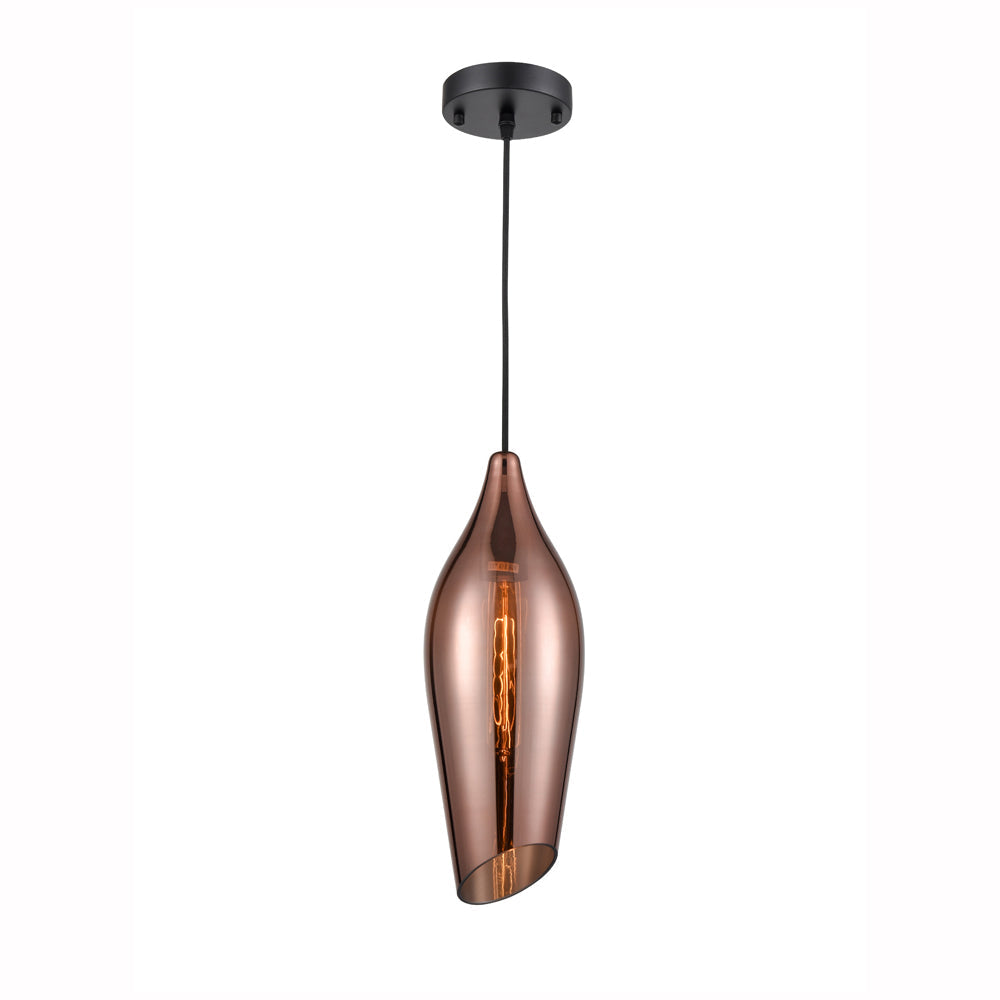 Brick Lane Colombo Single Pendant Copper Glass – from Amos Lighting + Home