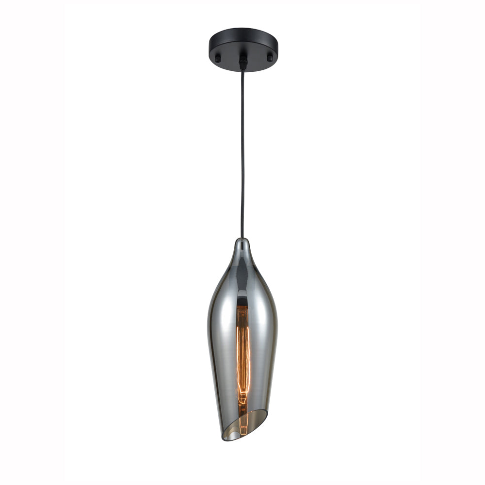 Brick Lane Colombo Single Pendant Smoked Glass – from Amos Lighting + Home