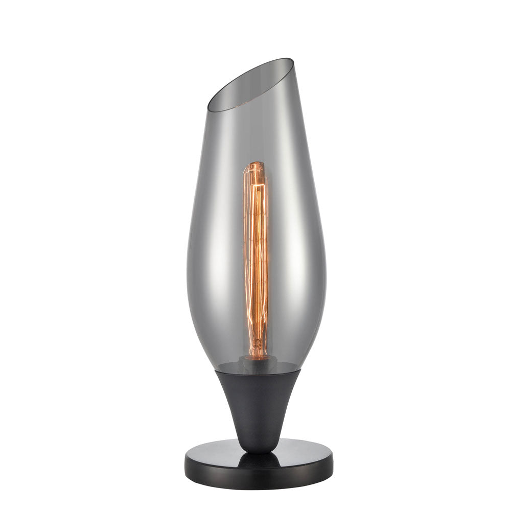 Brick Lane Colombo Table Lamp Smoked Glass – from Amos Lighting + Home