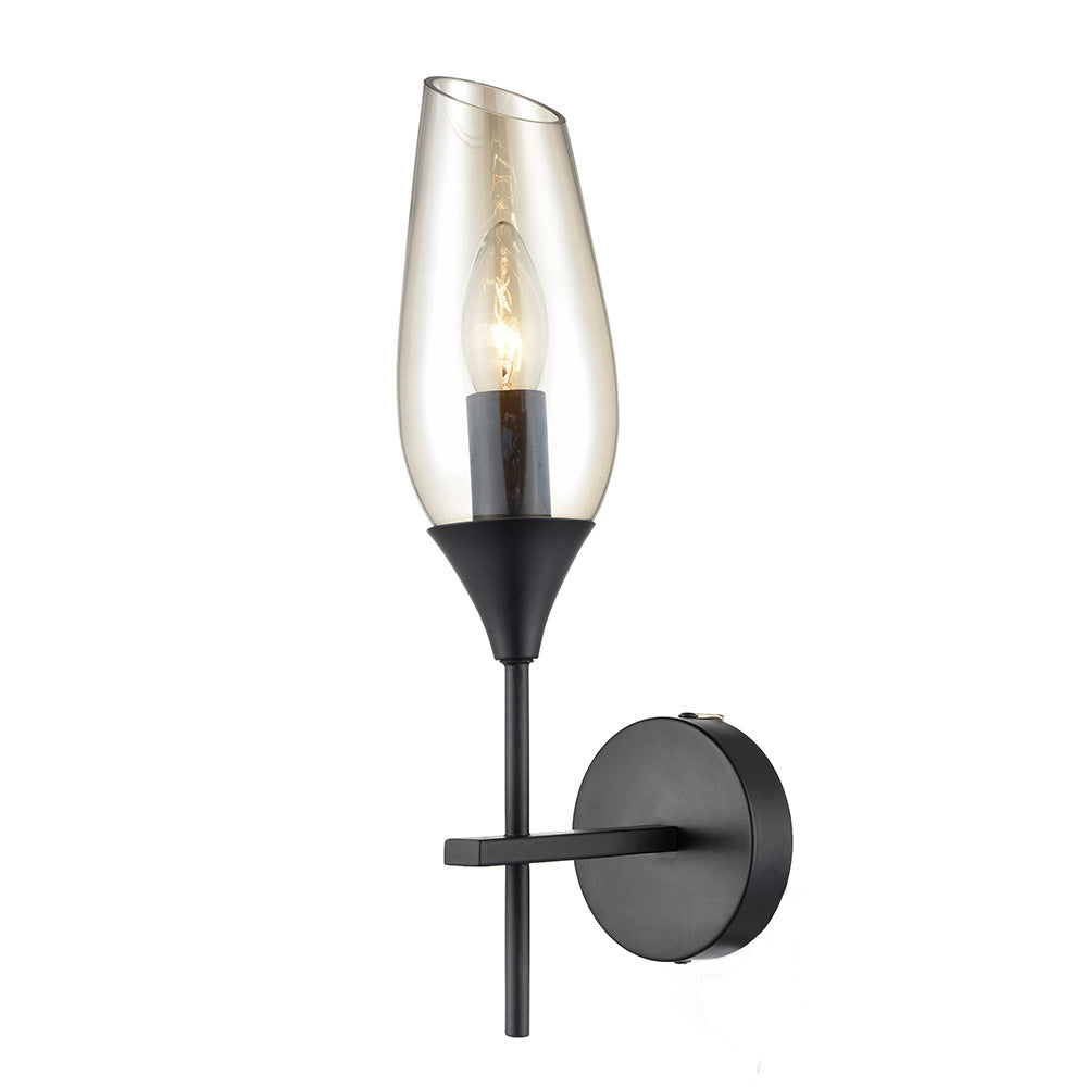 Brick Lane Colombo Wall Light Amber Glass – from Amos Lighting + Home