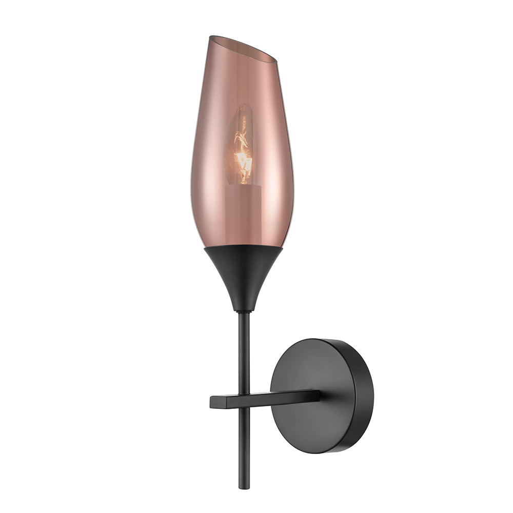 Brick Lane Colombo Wall Light Copper Glass – from Amos Lighting + Home