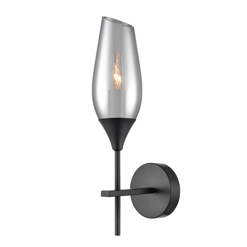 Brick Lane Colombo Wall Light Smoked Glass – from Amos Lighting + Home