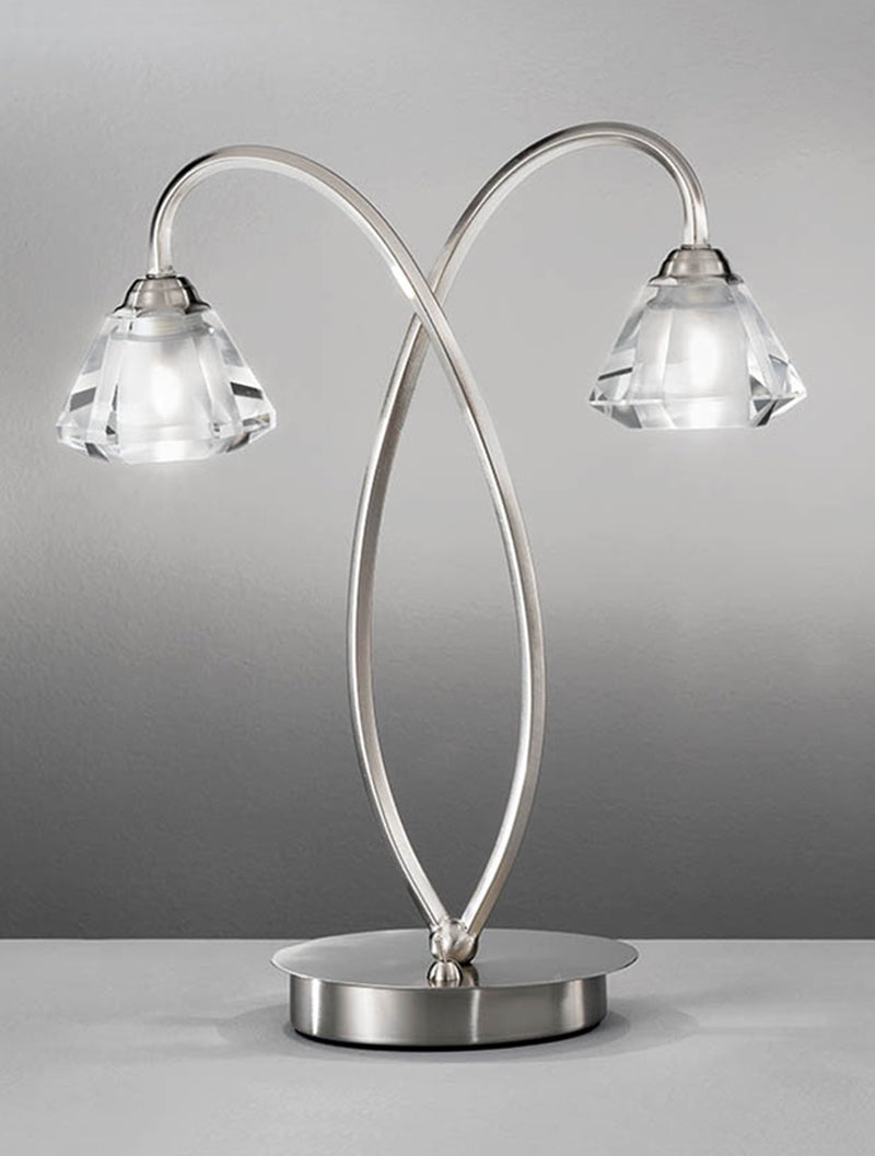 Brick Lane Crystal 2 Light Table Lamp – from Amos Lighting + Home