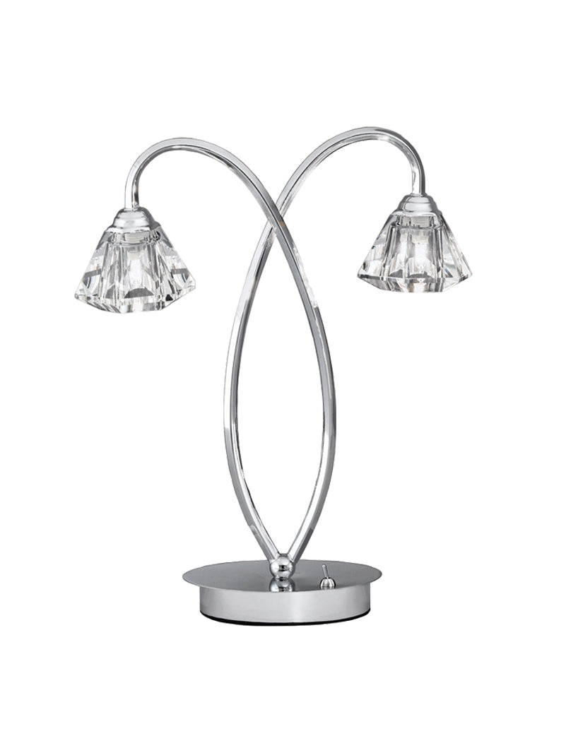 Brick Lane Crystal 2 Light Table Lamp – from Amos Lighting + Home