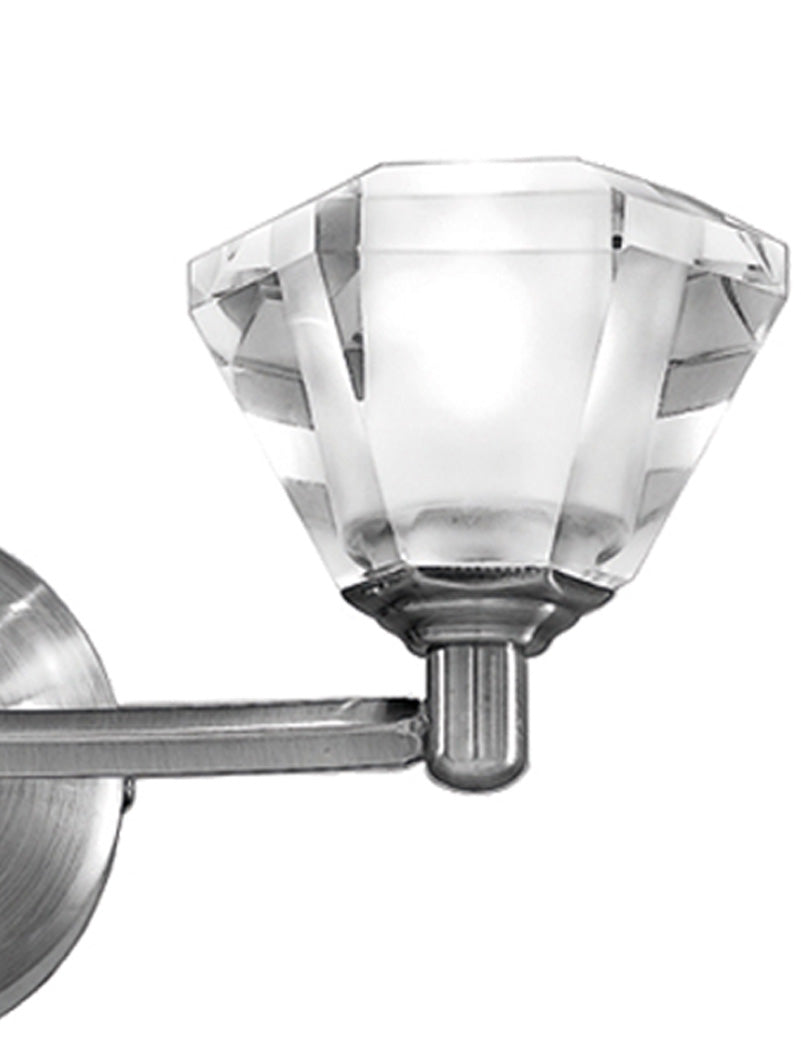 Brick Lane Crystal Wall Light Satin Nickel – from Amos Lighting + Home