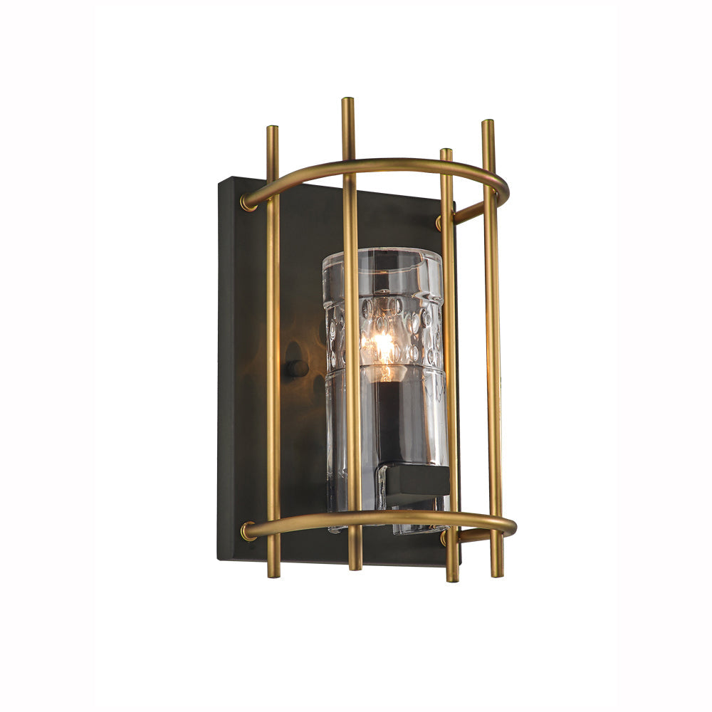 Brick Lane Egbert Wall Light Black and Gold – from Amos Lighting + Home