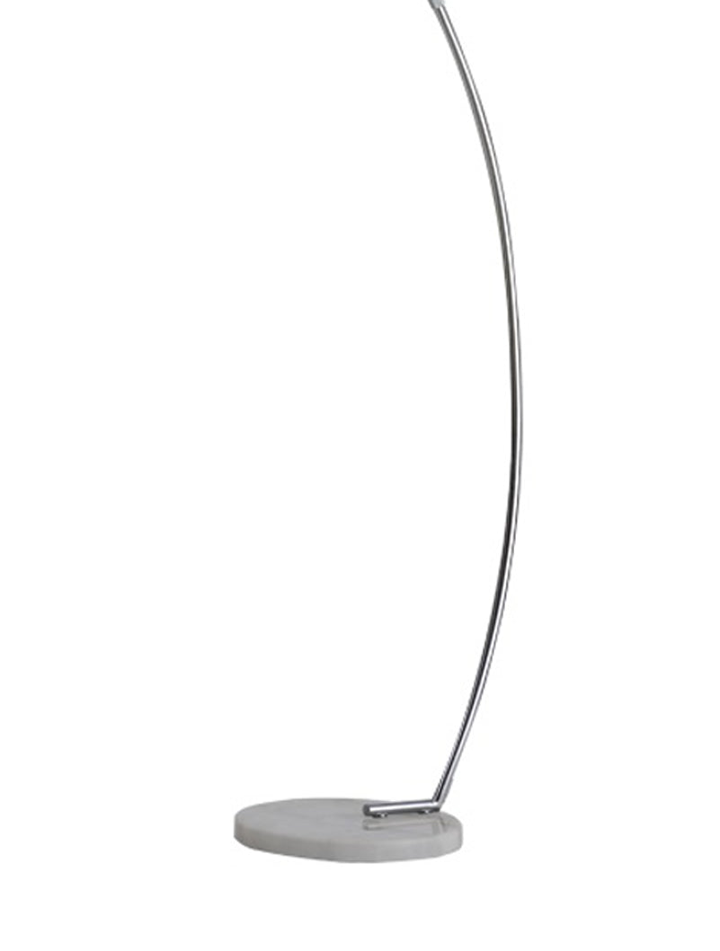 Brick Lane Extendable Arc Floor Lamp White Marble Base with Grey Shade – from Amos Lighting + Home