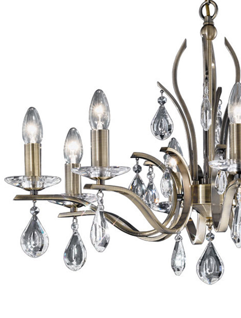 Brick Lane Gem 8 Light Chandelier Antique Bronze – from Amos Lighting + Home