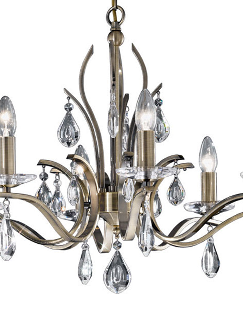 Brick Lane Gem 8 Light Chandelier Antique Bronze – from Amos Lighting + Home