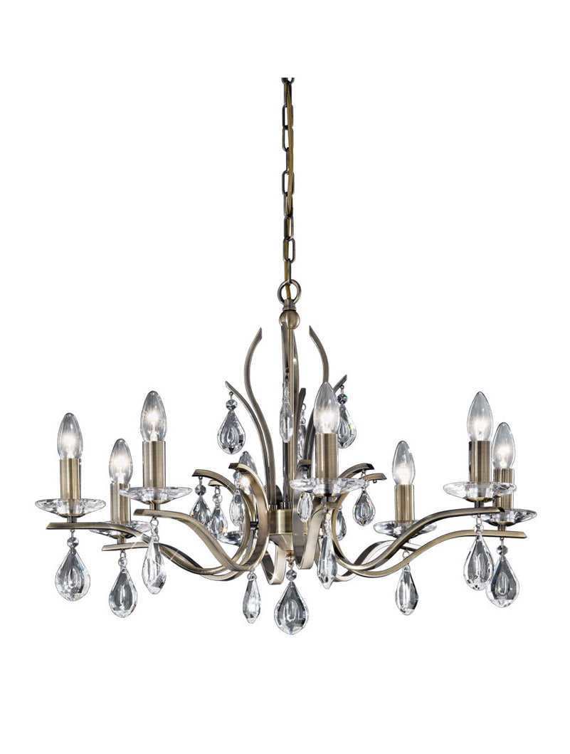 Brick Lane Gem 8 Light Chandelier Antique Bronze – from Amos Lighting + Home