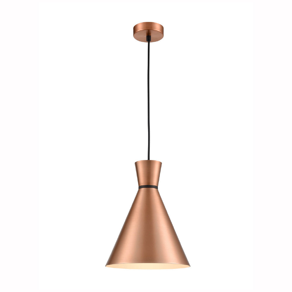 Brick Lane Gladstone Conical Pendant Satin Copper – from Amos Lighting + Home