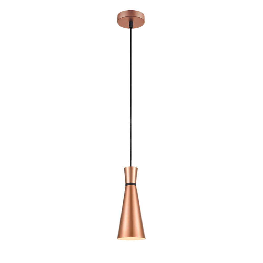 Brick Lane Gladstone Slimline Pendant Satin Copper – from Amos Lighting + Home