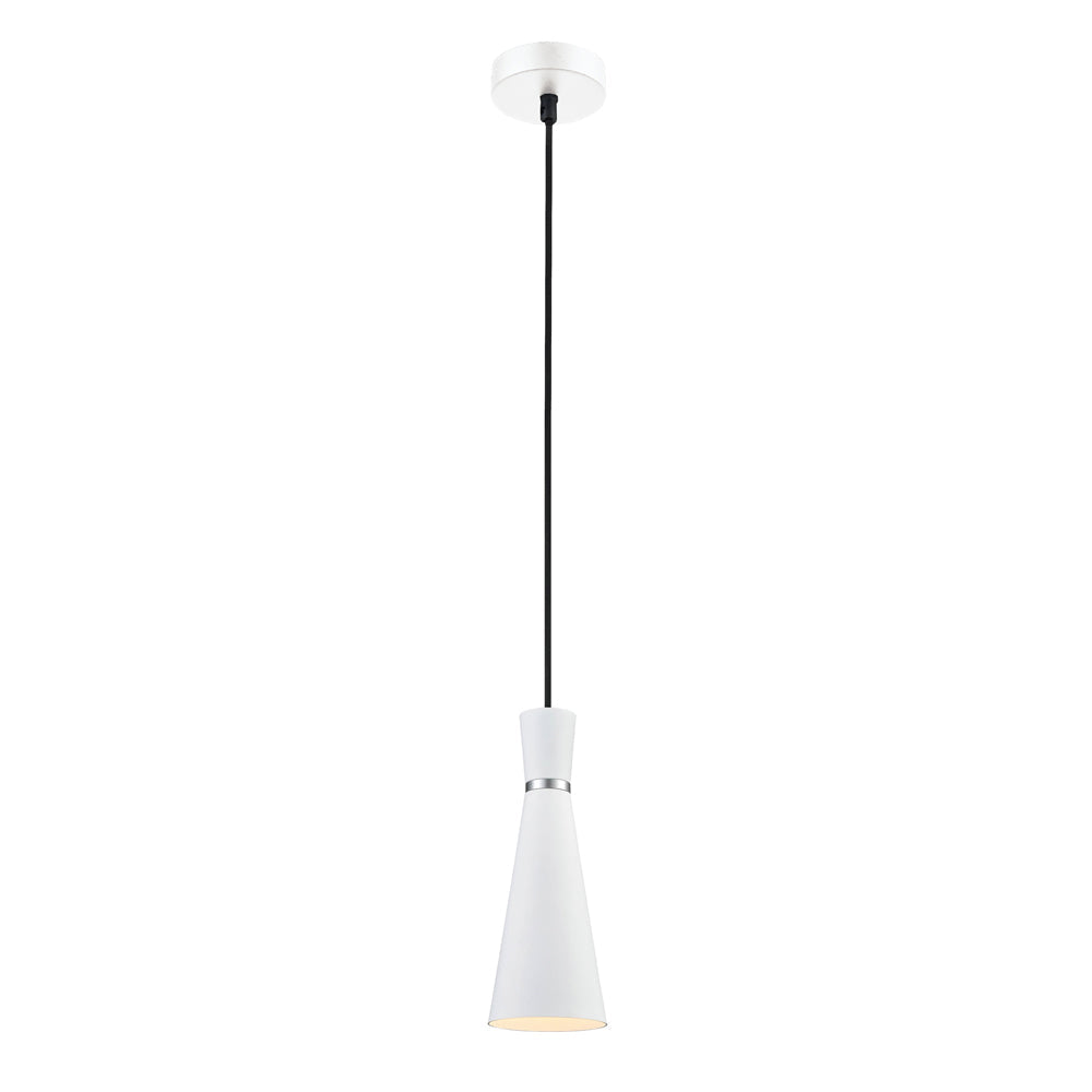 Brick Lane Gladstone Slimline Pendant Satin White – from Amos Lighting + Home