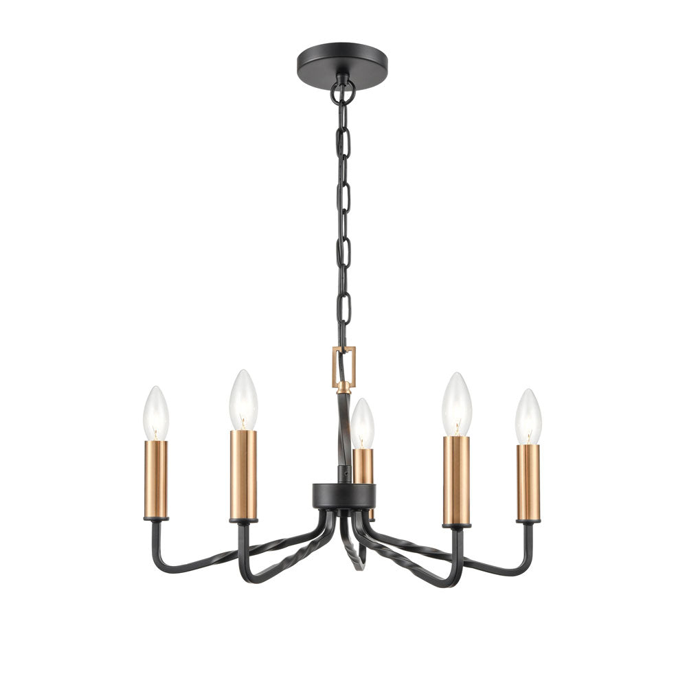 Brick Lane Henry 5 Light Chandelier Dark Antique Bronze – from Amos Lighting + Home