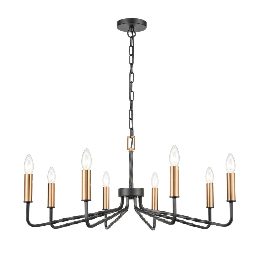 Brick Lane Henry 8 Light Chandelier Dark Antique Bronze – from Amos Lighting + Home