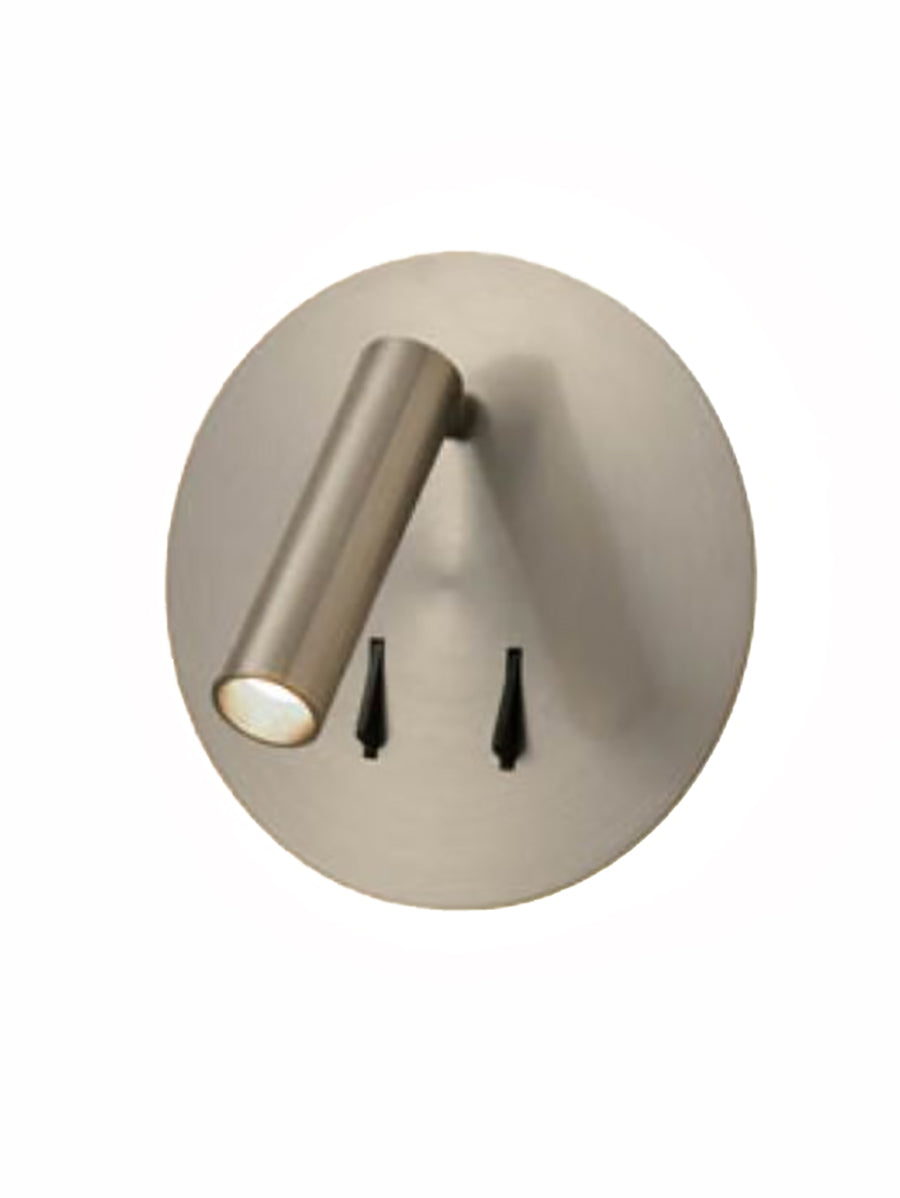 Brick Lane Illuminated Reading Wall Light LED Satin Nickel – from Amos Lighting + Home