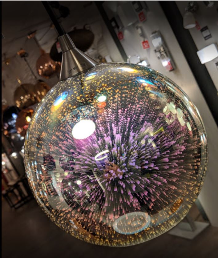 Brick Lane Illusion Multi Coloured Pendant Polished Chrome – from Amos Lighting + Home