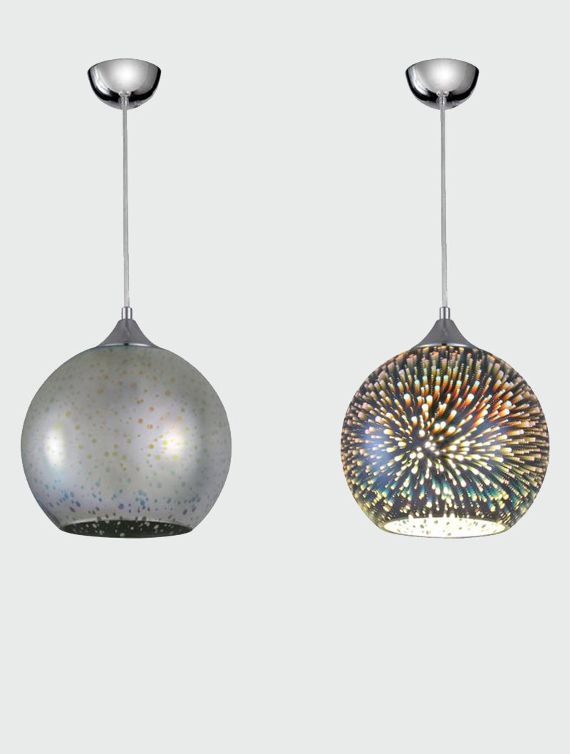Brick Lane Illusion Multi Coloured Pendant Polished Chrome – from Amos Lighting + Home
