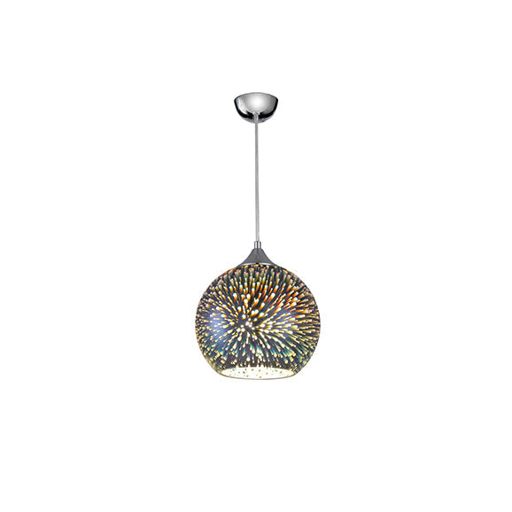 Brick Lane Illusion Multi Coloured Pendant Polished Chrome – from Amos Lighting + Home