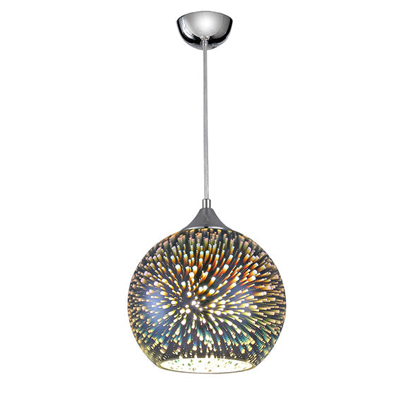 Brick Lane Illusion Multi Coloured Pendant Polished Chrome – from Amos Lighting + Home