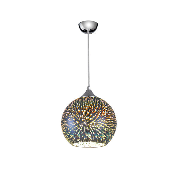 Brick Lane Illusion Multi Coloured Pendant Polished Chrome – from Amos Lighting + Home
