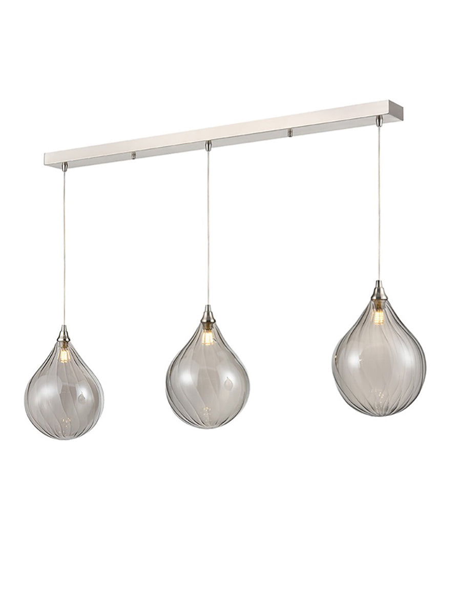 Brick Lane Katy 3 Bar Pendant Copper, Smoke, Amber or Clear – from Amos Lighting + Home