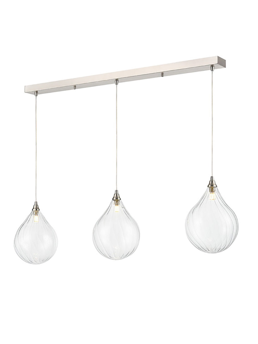 Brick Lane Katy 3 Bar Pendant Copper, Smoke, Amber or Clear – from Amos Lighting + Home