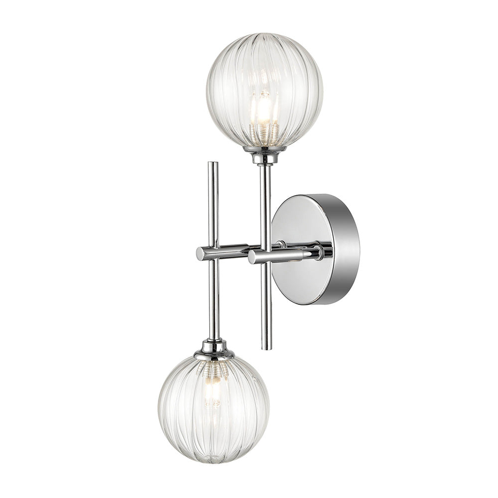 Brick Lane Kingsway Bathroom Wall/Ceiling Light Chrome and Glass – from Amos Lighting + Home