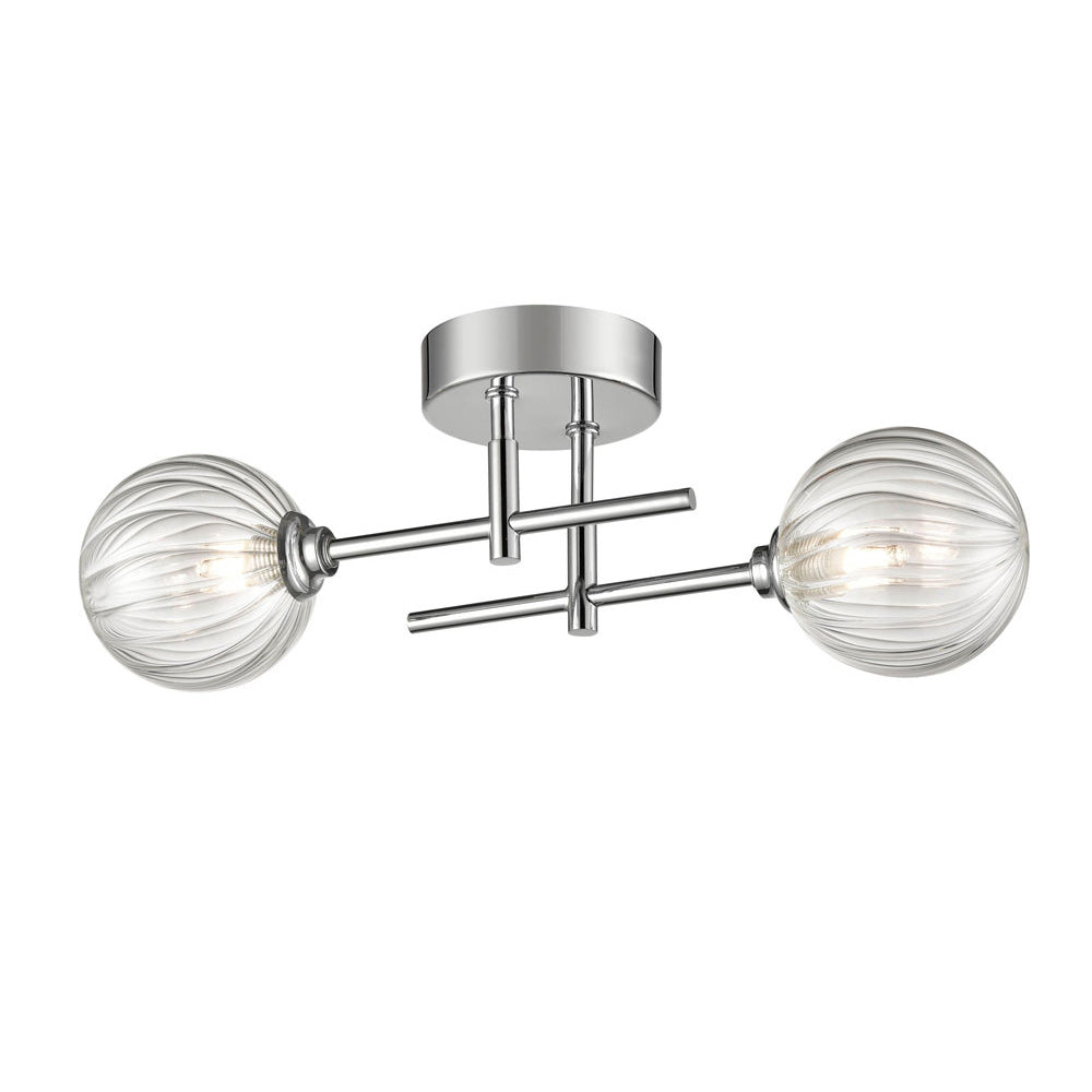 Brick Lane Kingsway Bathroom Wall/Ceiling Light Chrome and Glass – from Amos Lighting + Home