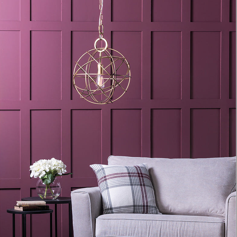 Brick Lane Sphere Single Ironwork Pendant Old Gold – from Amos Lighting + Home