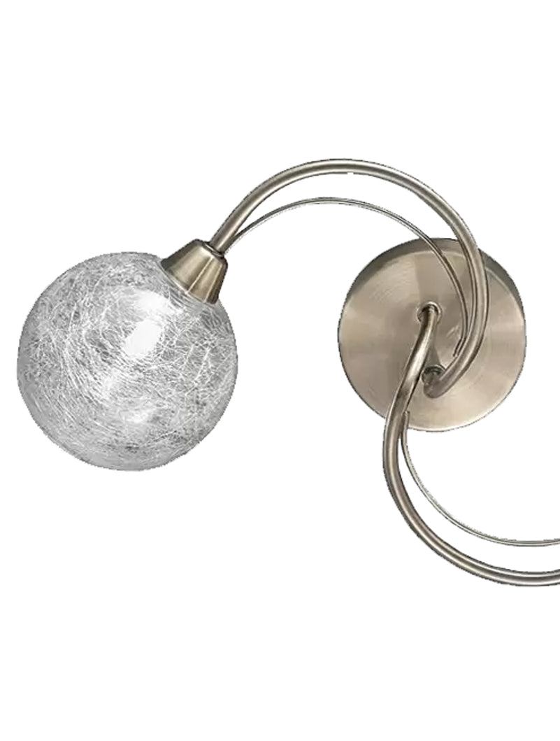 Brick Lane Spiral Double Wall Light Satin Nickel – from Amos Lighting + Home