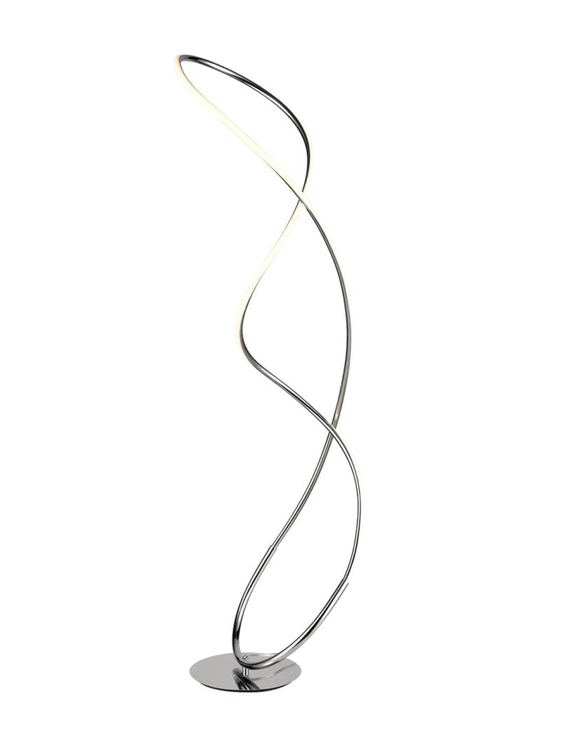 Brick Lane Swirl LED Floor Lamp Polished Chrome – from Amos Lighting + Home