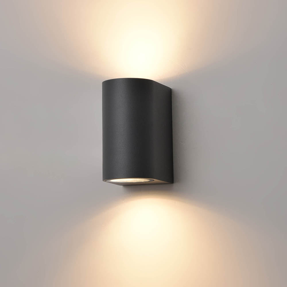Brick Lane Tasso Outdoor Wall Light Charcoal IP54 – from Amos Lighting + Home
