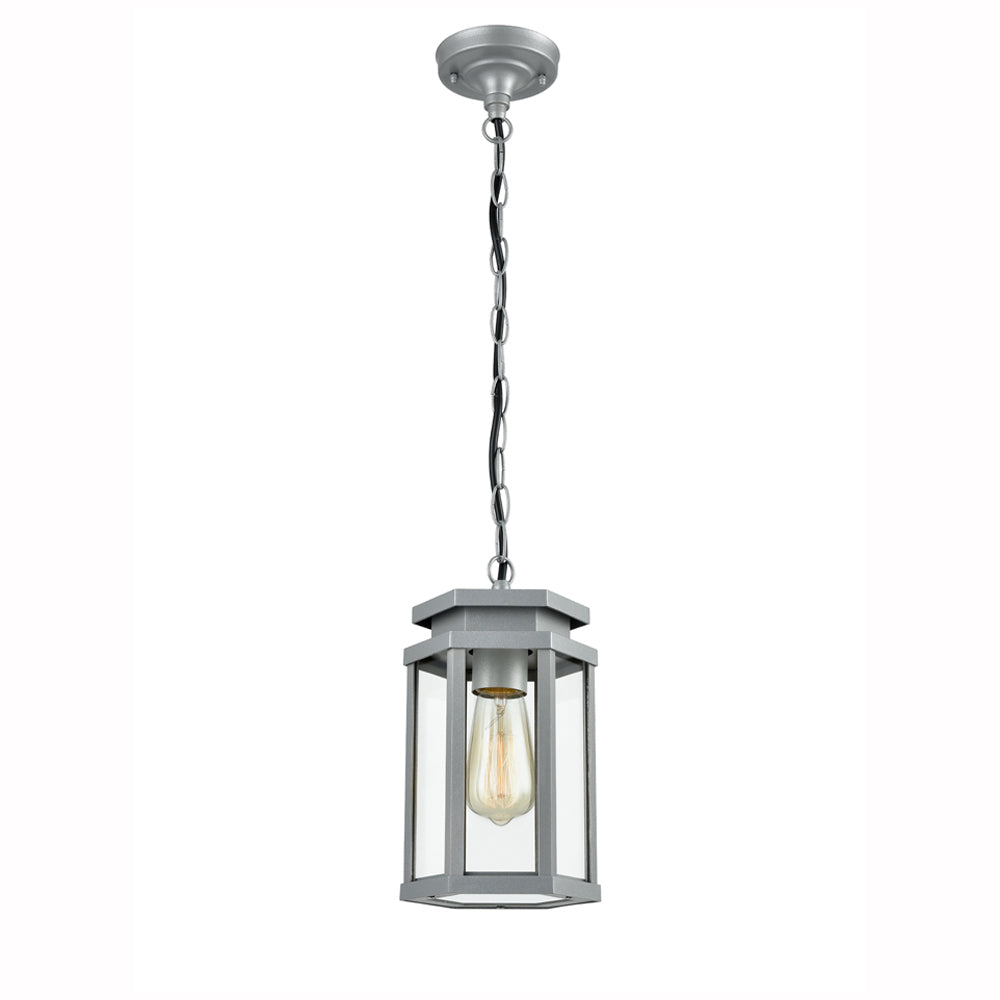 Brick Lane Torrens Outdoor Lantern Silver Grey IP44 – from Amos Lighting + Home
