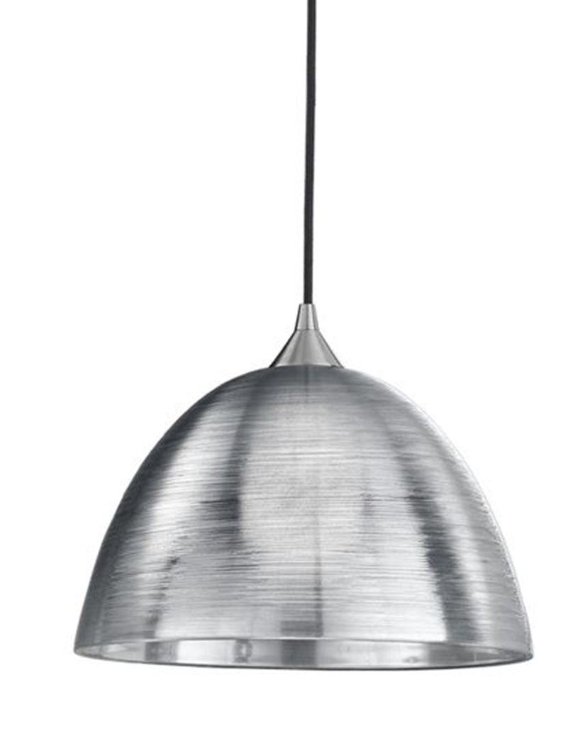 Brick Lane Victor Large Pendant Silver Spun Textured Glass – from Amos Lighting + Home