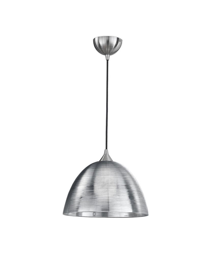 Brick Lane Victor Large Pendant Silver Spun Textured Glass – from Amos Lighting + Home