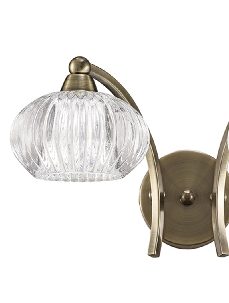 Brick Lane Wave Double Wall Light Antique Bronze – from Amos Lighting + Home