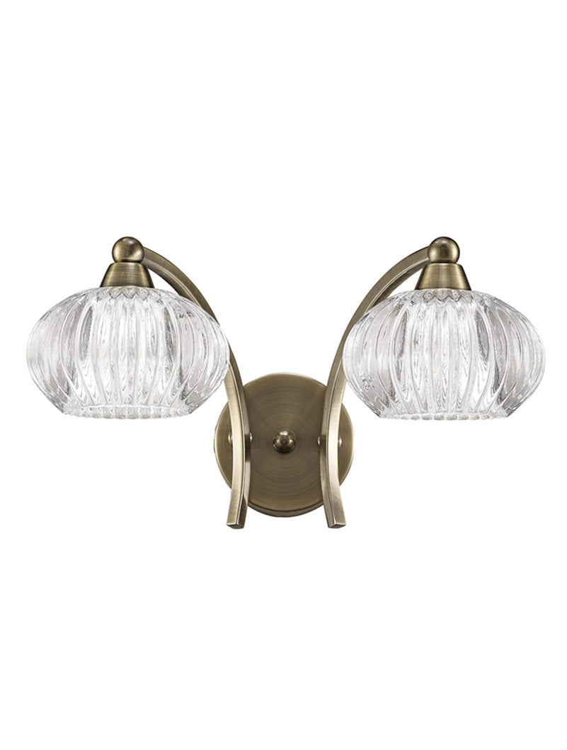 Brick Lane Wave Double Wall Light Antique Bronze – from Amos Lighting + Home