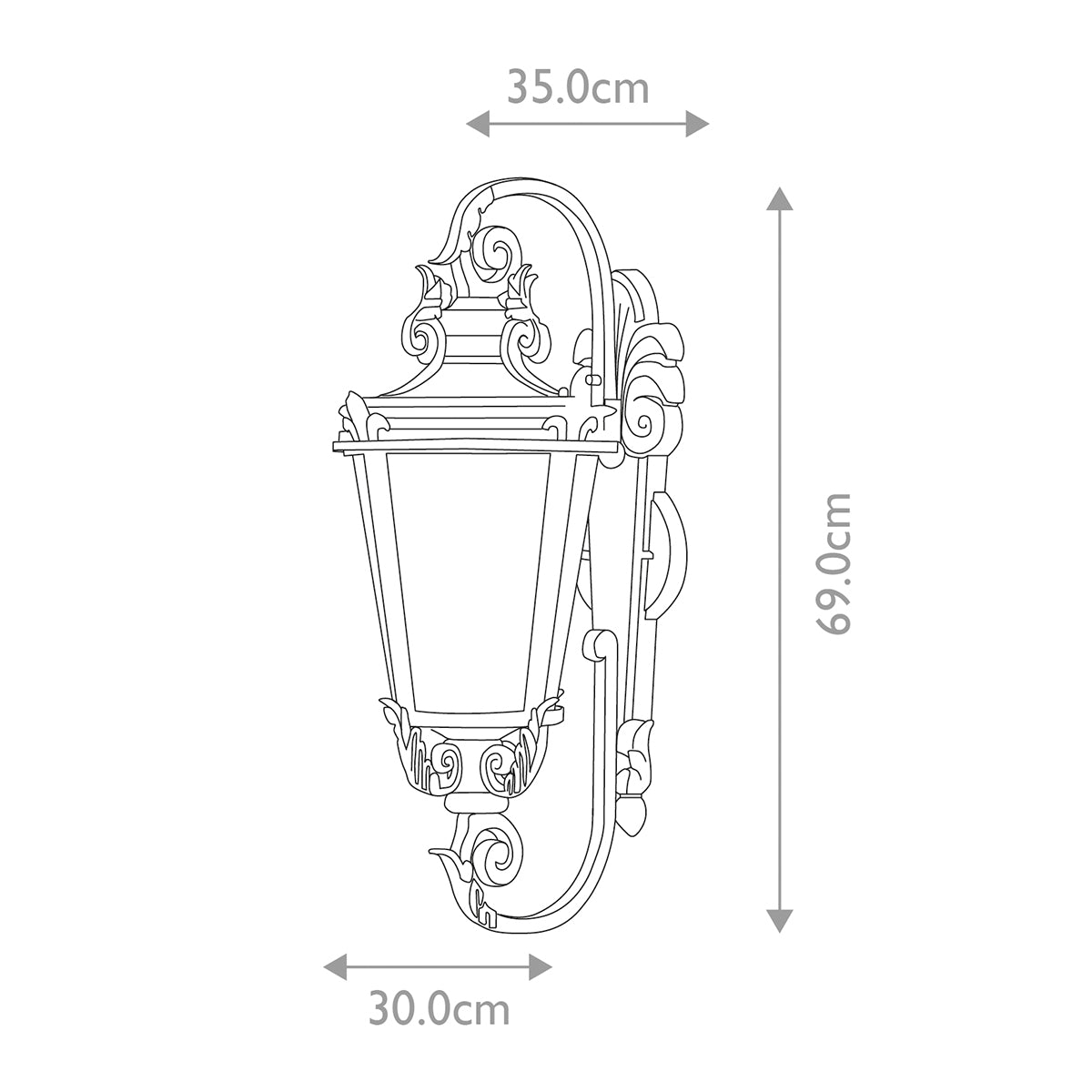 Elstead Baltimore 1 Light Large Wall Lantern