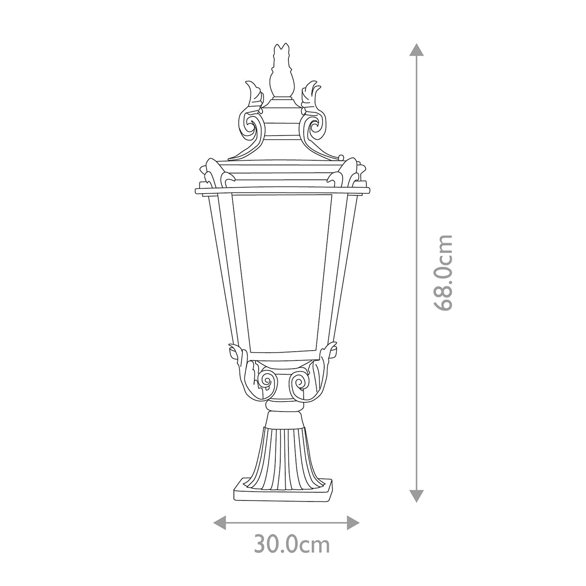 Elstead Baltimore 1 Light Large Pedestal Lantern