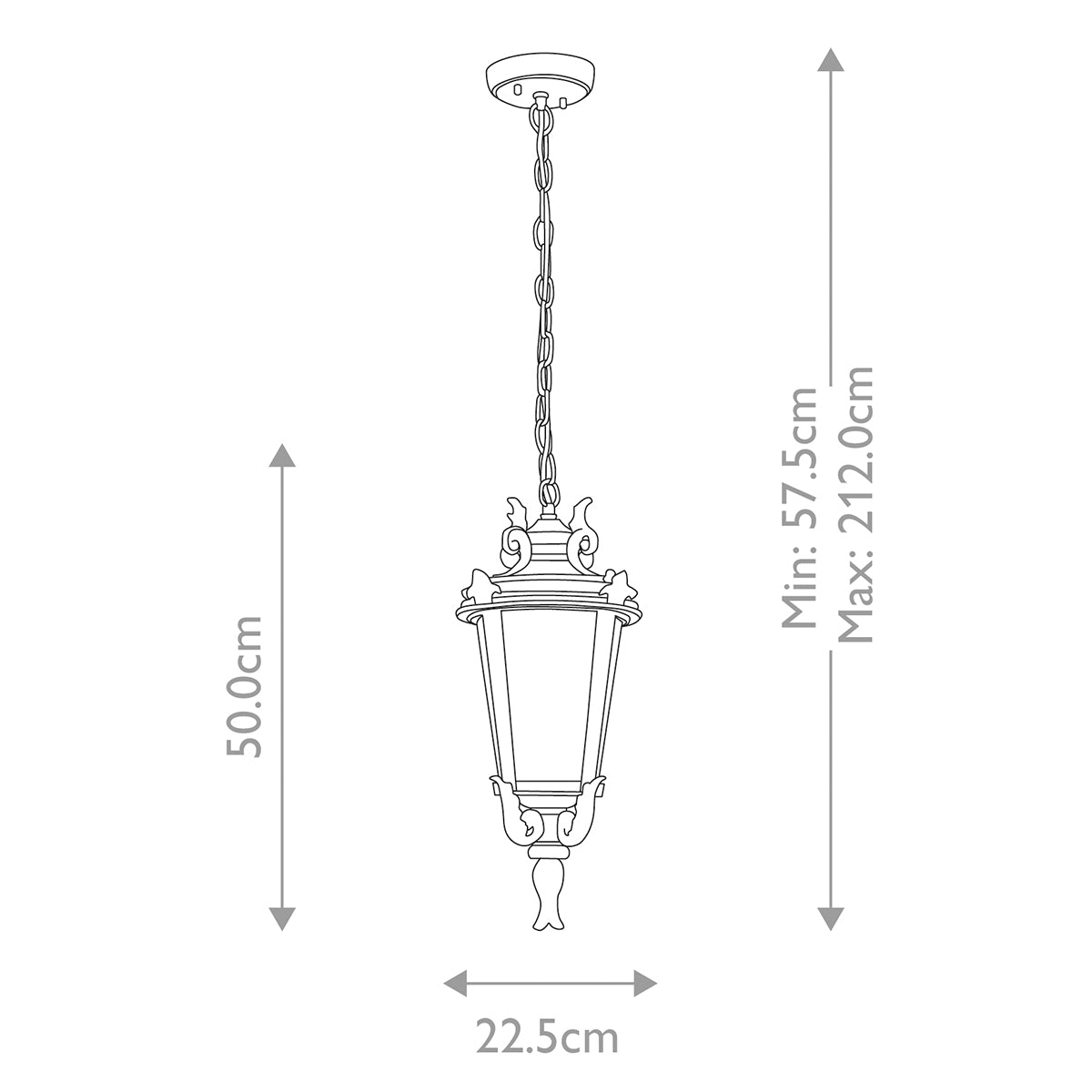 Elstead Baltimore 1 Light Medium Chain Lantern