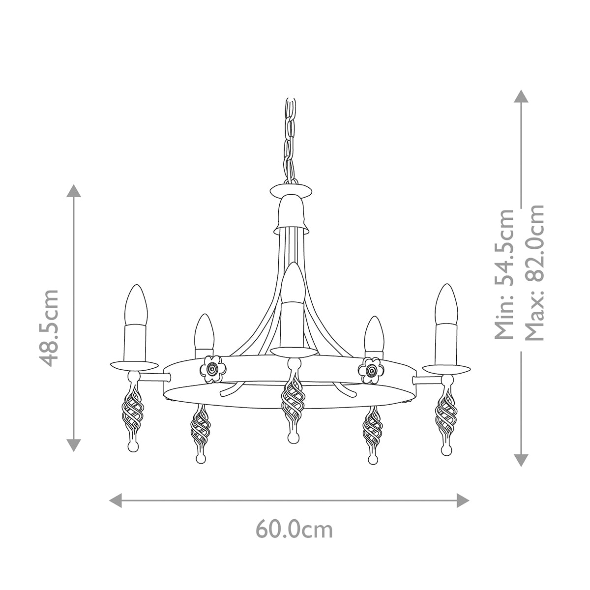Elstead Belfry 5 Light Chandelier