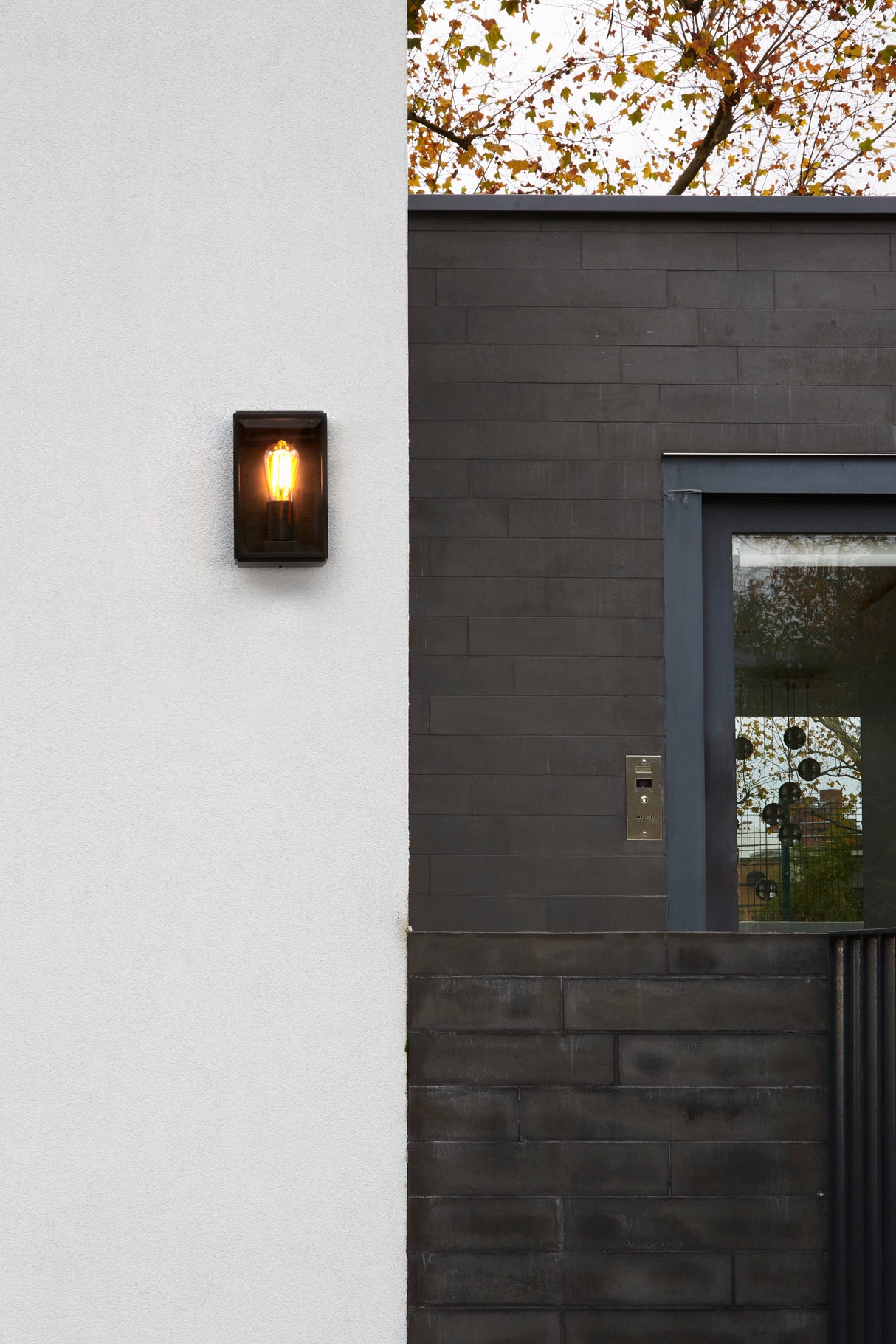 Astro Homefield 160 Textured Black Outdoor Wall Light