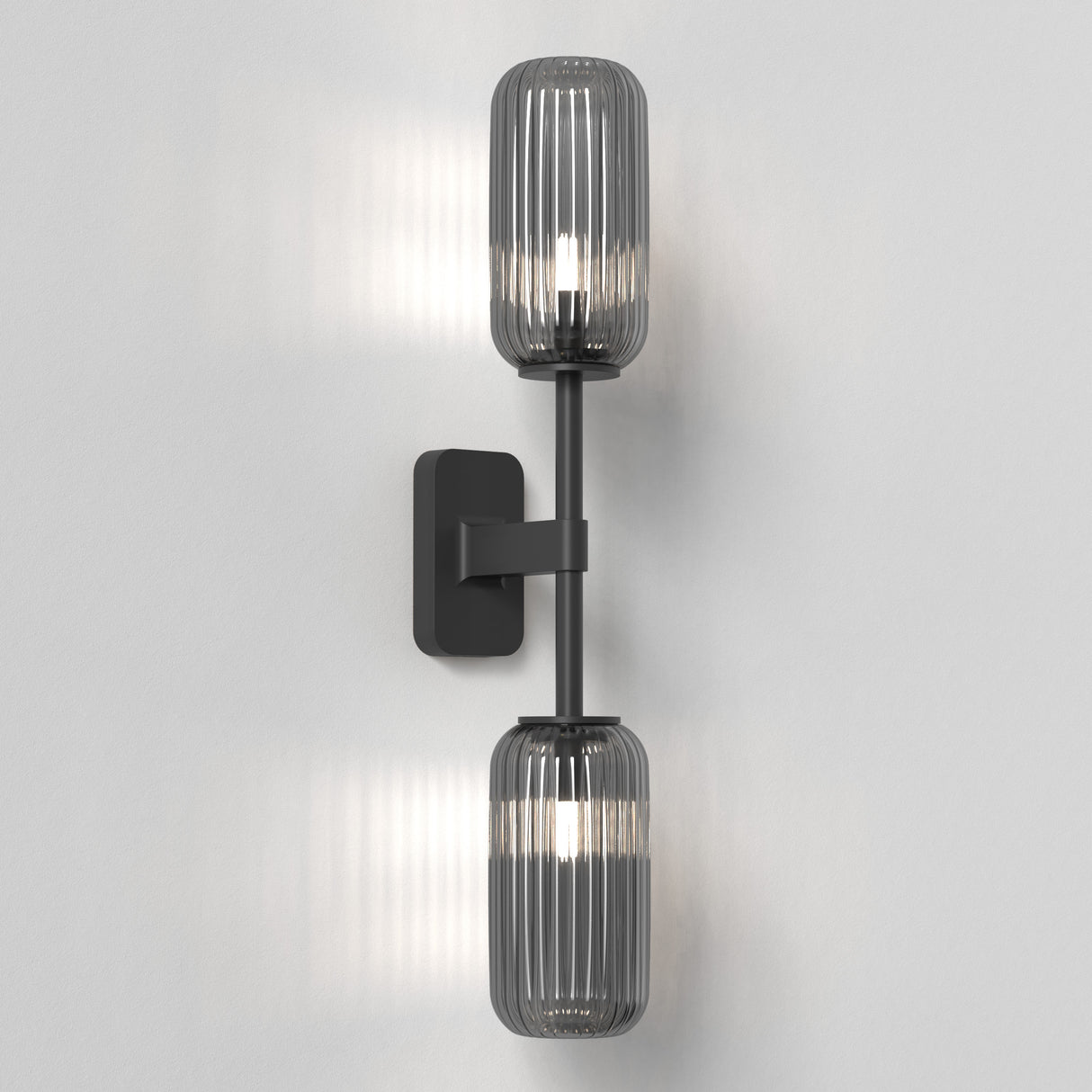 Astro Tacoma Twin Matt Black Bathroom Wall Light