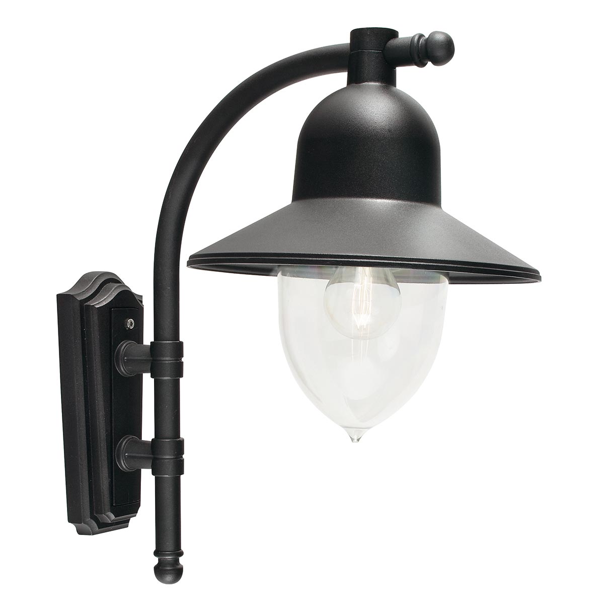 Norlys Como 1 Light Wall Lantern - Black